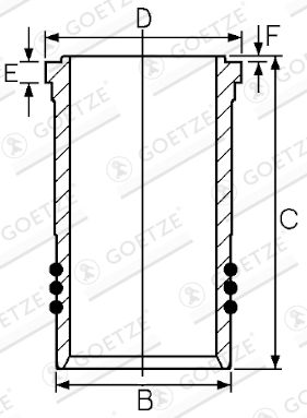 Cilindra čaula GOETZE ENGINE 14-260080-00
