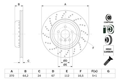 Bremžu diski BOSCH 0 986 479 G12