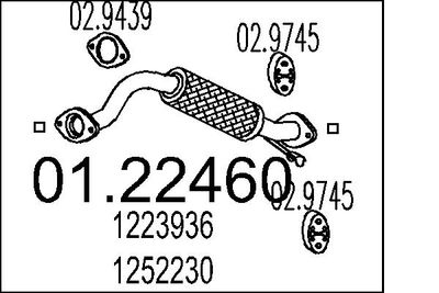 Труба выхлопного газа MTS 01.22460