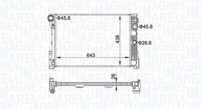 Radiators, Motora dzesēšanas sistēma MAGNETI MARELLI 350213161300