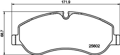 HELLA PAGID 8DB355020691 Bremžu uzliku kompl