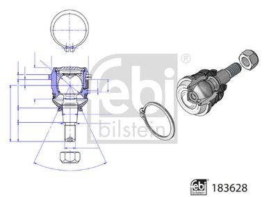 Balst-/Virzošais šarnīrs FEBI BILSTEIN 183628