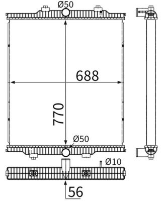Радиатор, охлаждение двигателя MAHLE CR2781000S