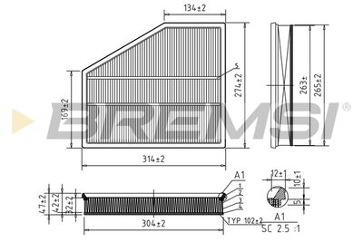 Воздушный фильтр BREMSI FA1228