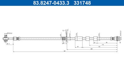 Тормозной шланг ATE 83.8247-0433.3