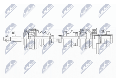 Приводной вал NTY NPW-VW-101