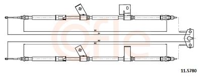 Тросик, cтояночный тормоз COFLE 92.11.5780