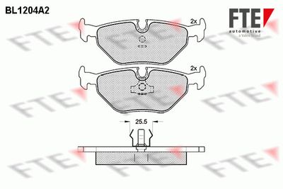 Bremžu uzliku kompl., Disku bremzes FTE 9010061