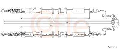 Тросик, cтояночный тормоз COFLE 92.11.5764