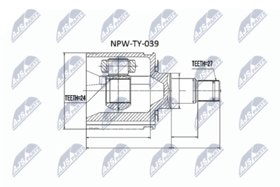 Шарнирный комплект, приводной вал NTY NPW-TY-039