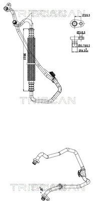 Трубопровод высокого / низкого давления, кондиционер TRISCAN 9010 28018