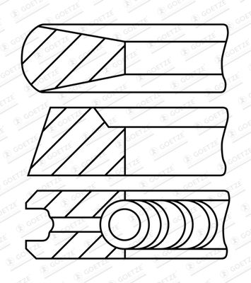 Virzuļa gredzenu komplekts GOETZE ENGINE 08-447600-00