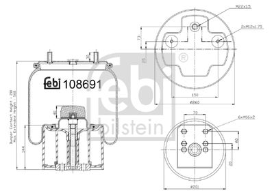 Pneimoatsperes spilvens, Pneimopiekare FEBI BILSTEIN 108691