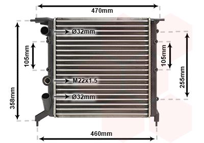 Radiators, Motora dzesēšanas sistēma VAN WEZEL 43002121