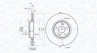 Тормозной диск MAGNETI MARELLI 360406008701
