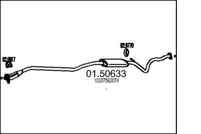 Средний глушитель выхлопных газов MTS 01.50633