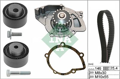 Ūdenssūknis + Zobsiksnas komplekts Schaeffler INA 530 0446 31