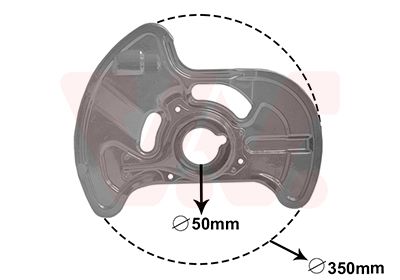 Dubļu sargs, Bremžu disks VAN WEZEL 3091371