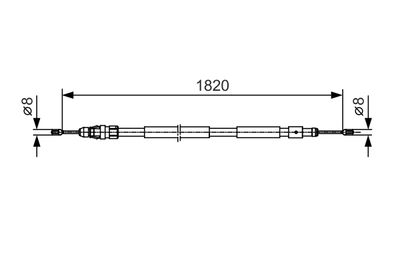 Тросик, cтояночный тормоз BOSCH 1 987 482 116