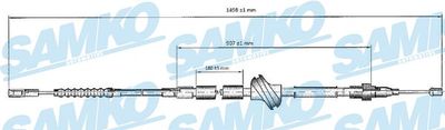 Тросик, cтояночный тормоз SAMKO C0033B