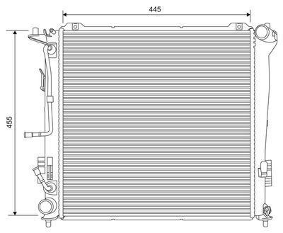 Radiators, Motora dzesēšanas sistēma VALEO 701623
