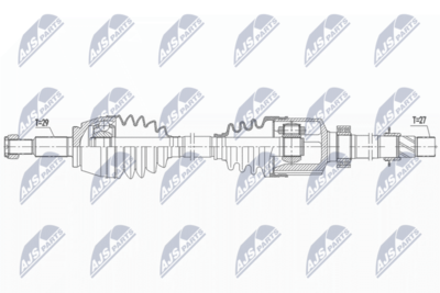 Piedziņas vārpsta NTY NPW-RE-162