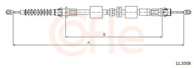 Тросик, cтояночный тормоз COFLE 11.5508