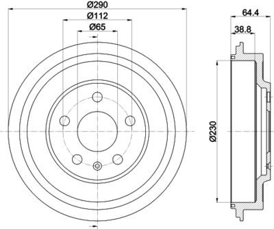 Bremžu trumulis HELLA PAGID 8DT 355 302-561