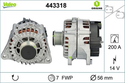 Генератор VALEO 443318
