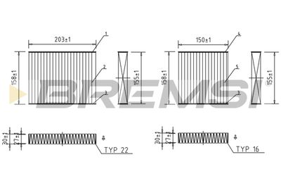 Фильтр, воздух во внутренном пространстве BREMSI FC0166A