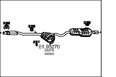 Глушитель выхлопных газов конечный MTS 01.95270