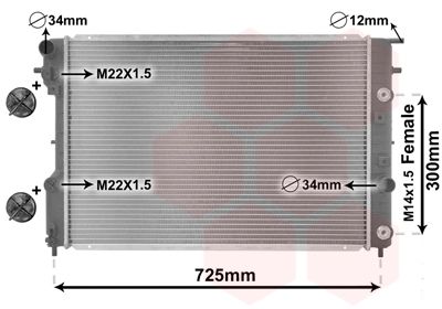 Radiators, Motora dzesēšanas sistēma VAN WEZEL 37002202