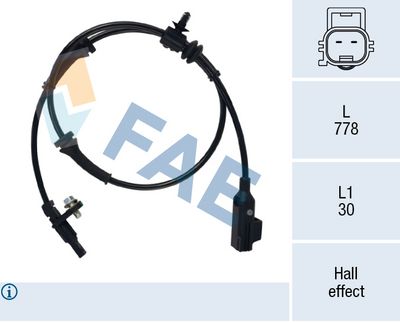 Датчик, частота вращения колеса FAE 78323