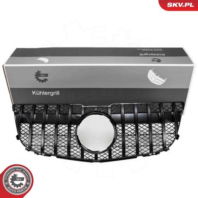 grill Mercedes GTR,czarny połysk,MERCEDES GLK (X204, 2013-2015),A2048802983 ESEN SKV 66SKV600
