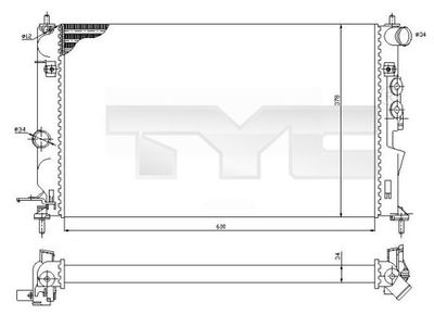 Radiators, Motora dzesēšanas sistēma TYC 725-0027-R