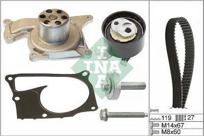 Ūdenssūknis + Zobsiksnas komplekts Schaeffler INA 530 0607 30
