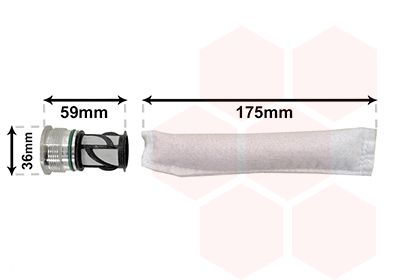 Осушитель, кондиционер VAN WEZEL 1700D344