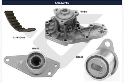 Ūdenssūknis + Zobsiksnas komplekts HUTCHINSON KH 32WP80