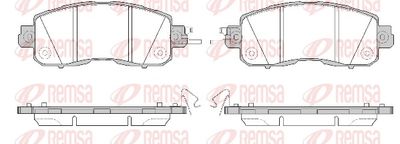 Bremžu uzliku kompl., Disku bremzes REMSA 1517.04