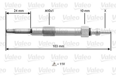 Kvēlsvece VALEO 345114
