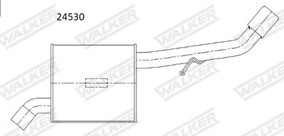 Глушитель выхлопных газов конечный WALKER 24530