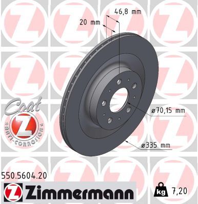 Bremžu diski ZIMMERMANN 550.5604.20