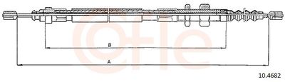 Тросик, cтояночный тормоз COFLE 92.10.4682