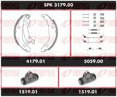 Bremžu komplekts, Trumuļu bremzes REMSA SPK 3179.00