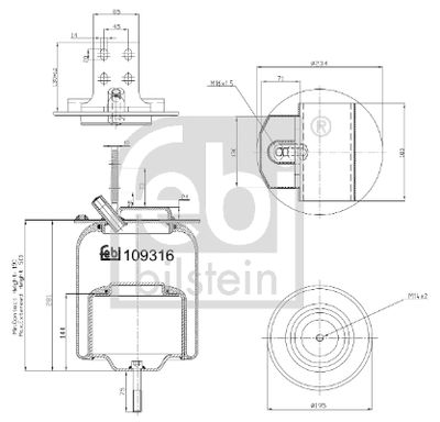 Lõõts,õhkvedrustus FEBI BILSTEIN 109316