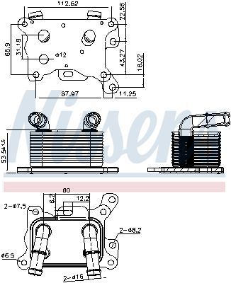 Eļļas radiators, Motoreļļa NISSENS 91617