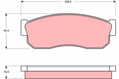 Bremžu uzliku kompl., Disku bremzes TRW GDB288