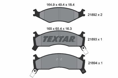 Bremžu uzliku kompl., Disku bremzes TEXTAR 2189202
