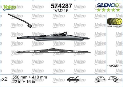 Stikla tīrītāja slotiņa VALEO 574287