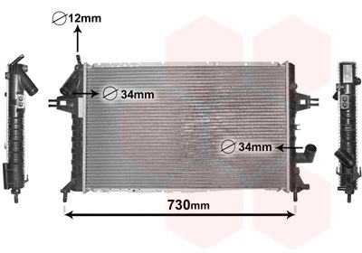 Radiators, Motora dzesēšanas sistēma VAN WEZEL 37002294